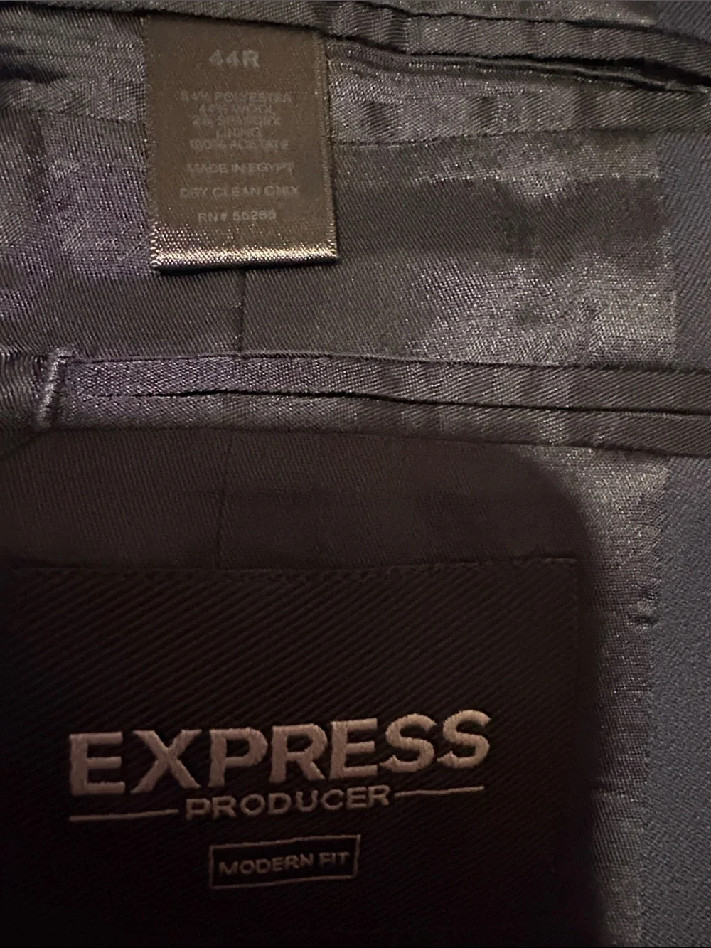 Express Men's Navy Two-Button Blazer